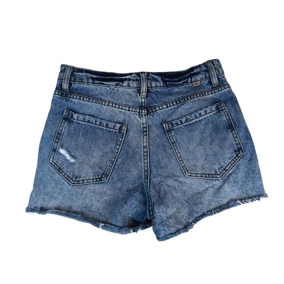 O'Neill Denim Distressed Jeans Shorts Sz 27 Beachy Surfer Girl Coastal Preppy - Picture 2 of 11